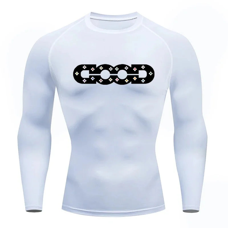 Men's Tight T-Shirt Running Compression Compression T Shirt Gym Fitness Jogging Long Sleeve Male Casual Shirt Tops