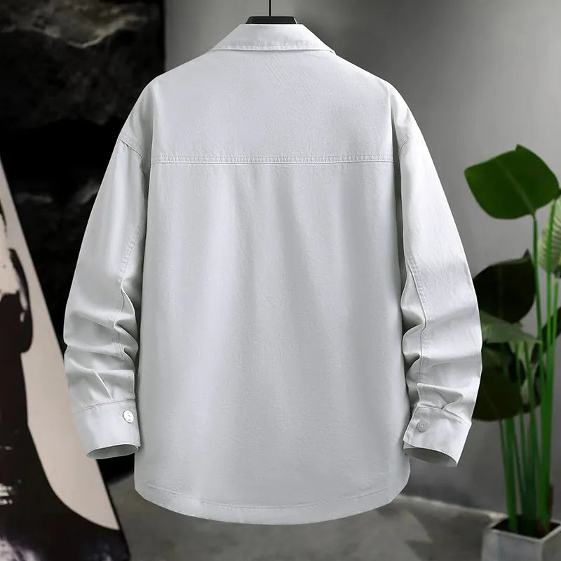 Spring Casual Long Sve Denim Jaet Men's Faion ket irt Sle Outerwear Versatile Leisure Top for Teenagers