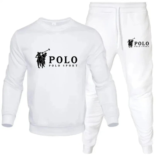 Two sets of men's and women's round-neck hooded pullovers and long pants for spring and autumn casual fitness jogging fashion