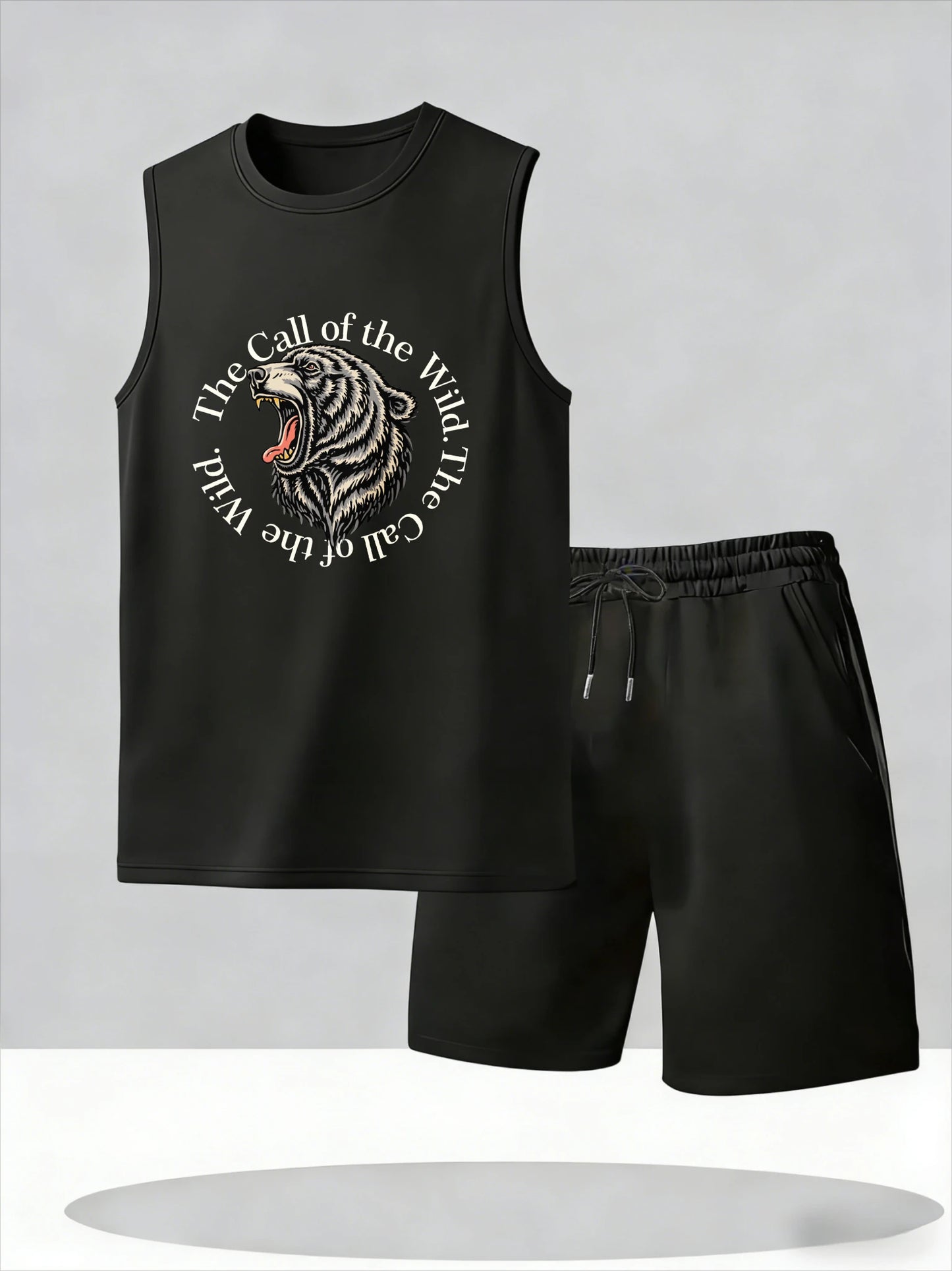 Men's Tank Top Sets 2026 Summer Thin Quick Dry Breathable oversize beach  seaside Tracksuit men jogging suit crewneck sports