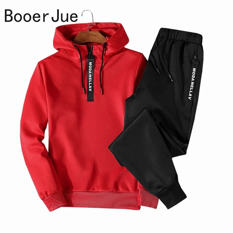 Men Outfit Set Jogger Sports Suits Two Pieces Hoodies Pants Casual Tracksuit Men Fashion Sweat Suit Basketball Designer Clothes