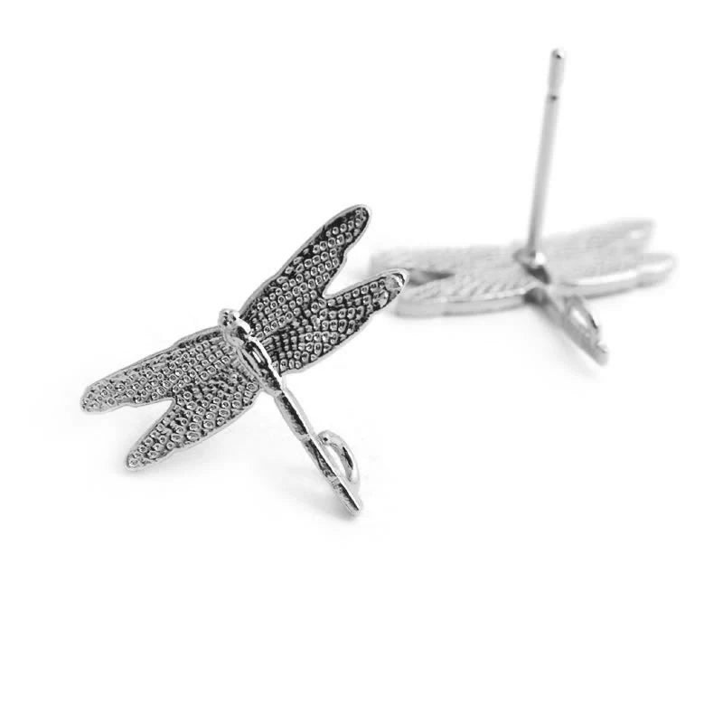 10PCS 24K Gold Color Brass Dragonfly Stud Earrings Women's Earrings High Quality Diy Accessories Rosediy official-website