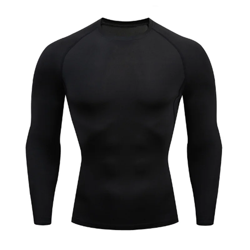 2026 Men Bodybuilding Sport T-shirt Quick Dry Running Shirt Long Sleeve Compression Top Gym T Shirt Men Fitness Tight Rashgard