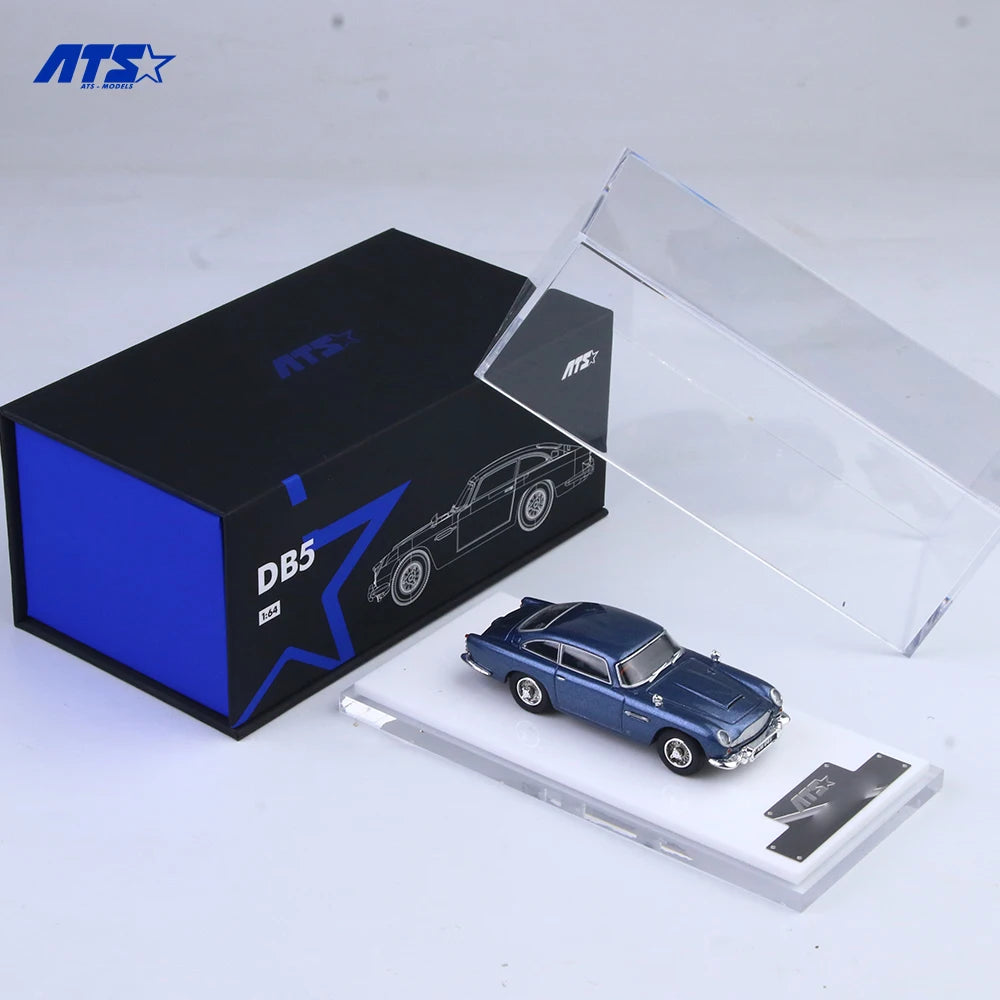 ATS 1:64 DB5 -Blue Painting Simulation Alloy Car Model for Hobby&Collectibles&Display