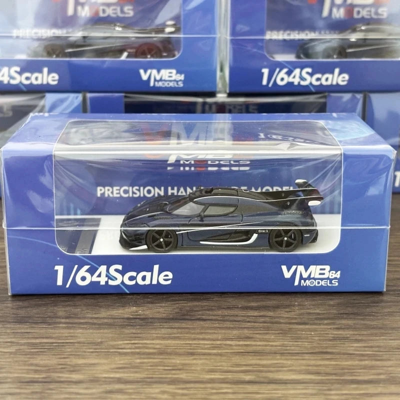 Ready stocks VMB 1/64 ONE1 Carbon Blue Collection Gift Scale Model Car