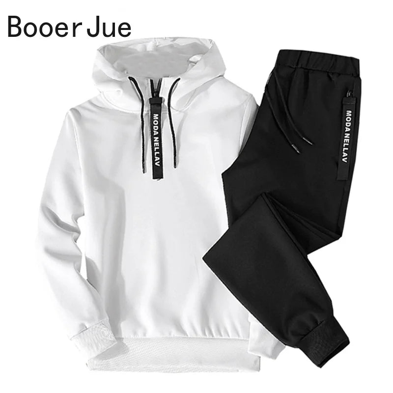 Men Outfit Set Jogger Sports Suits Two Pieces Hoodies Pants Casual Tracksuit Men Fashion Sweat Suit Basketball Designer Clothes