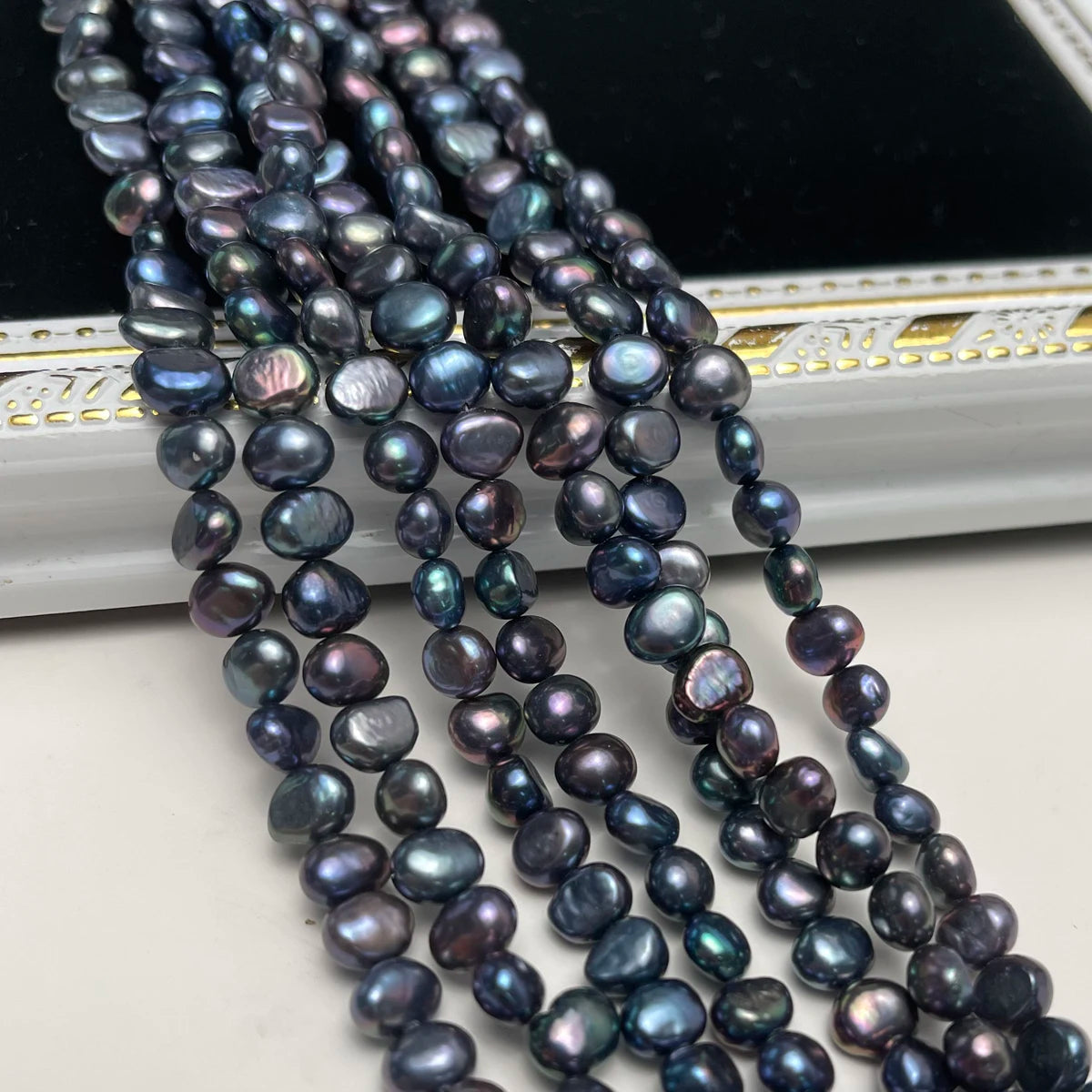 6-7-8mm Natural Freshwater Irregular Pearl Beads Double-Sided Loose Beads for DIY Jewelry Making Necklace Bracelet Accessories