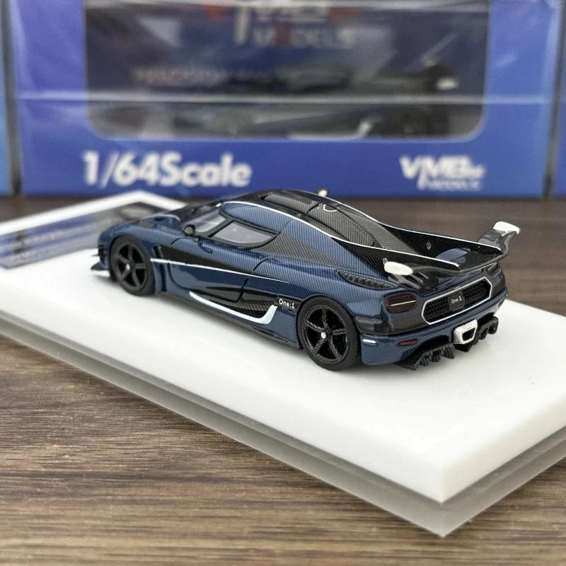 Ready stocks VMB 1/64 ONE1 Carbon Blue Collection Gift Scale Model Car