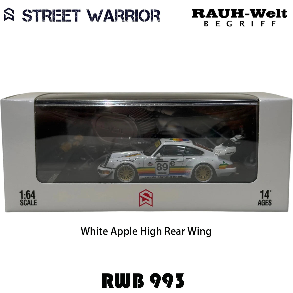 SW In Stock 1:64 RWB 993 Black Apple Diecast Diorama Car Model Collection Street  Warrior
