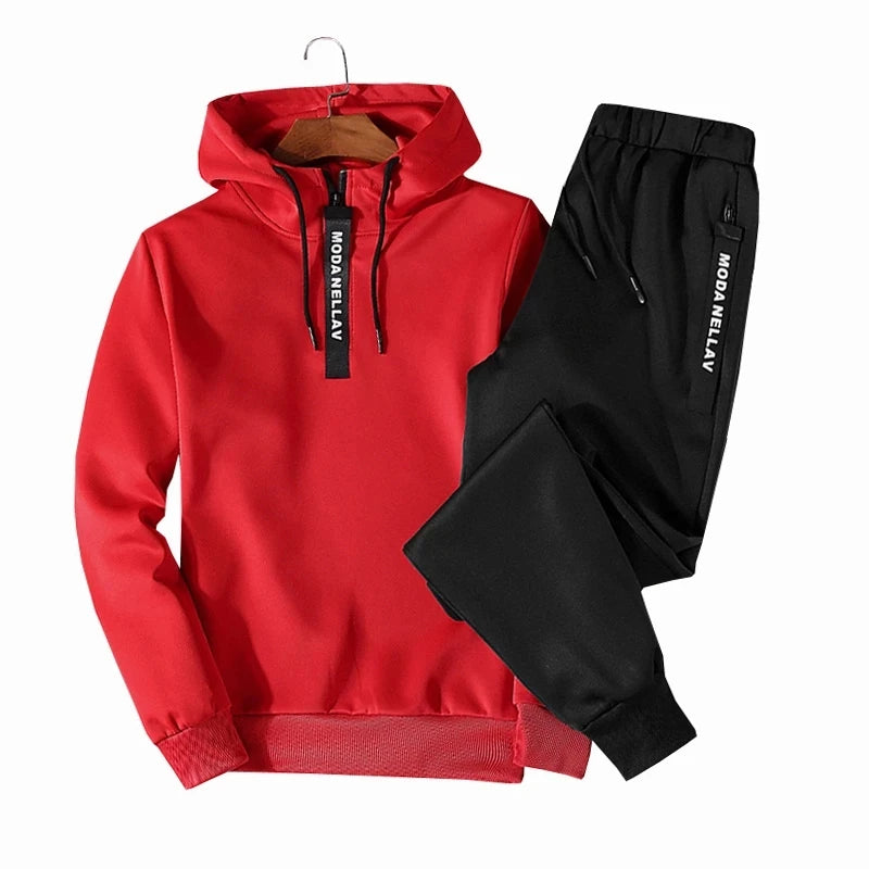 Men Outfit Set Jogger Sports Suits Two Pieces Hoodies Pants Casual Tracksuit Men Fashion Sweat Suit Basketball Designer Clothes
