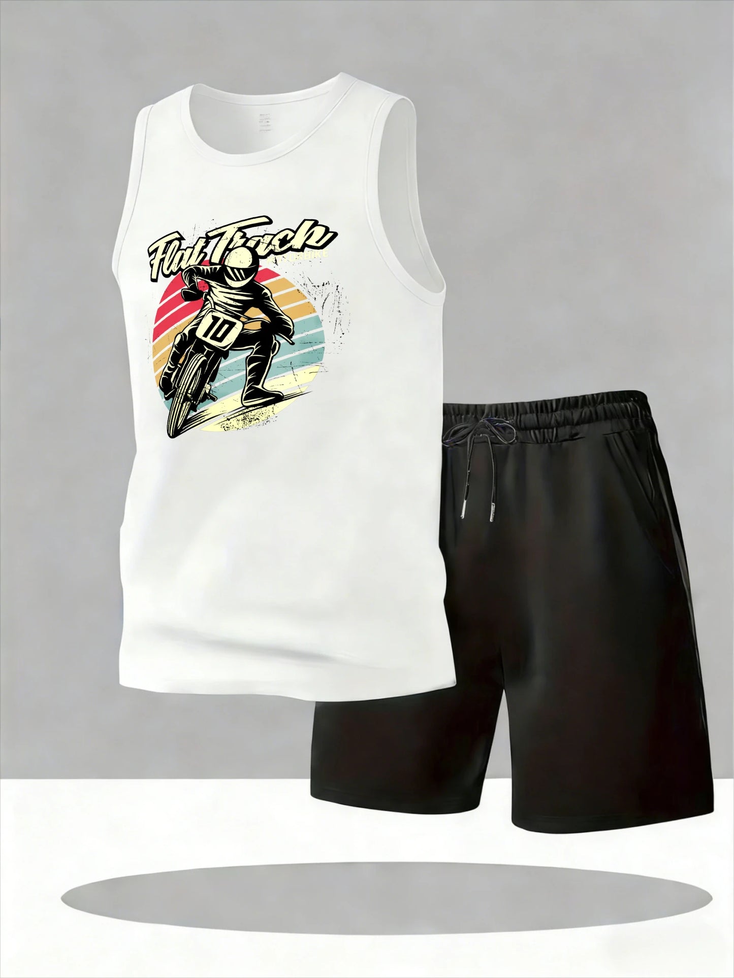 Men's Tank Top Sets 2026 Summer Quick drying  Old money man oversize crewneck Breathable sports drip clothing beach running