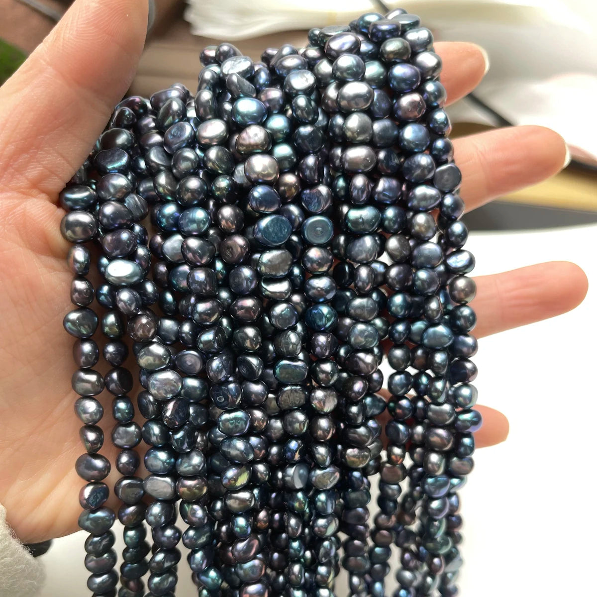 6-7-8mm Natural Freshwater Irregular Pearl Beads Double-Sided Loose Beads for DIY Jewelry Making Necklace Bracelet Accessories