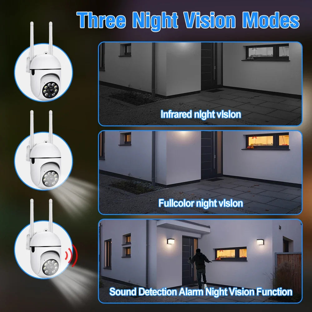 WiFi Home PTZ IP Camer Color Night Vision Wireless Surveillance Audio Auto Tracking Security CCTV Camer