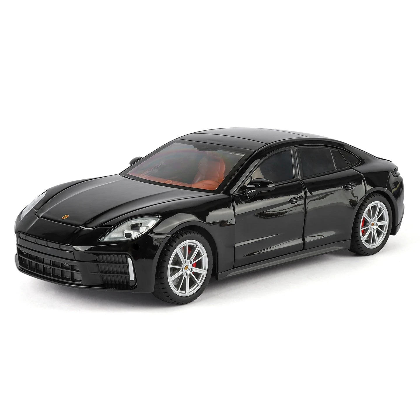 1:24 Simulate Porsche Panamera alloy car model, collect car doors that can be opened with sound and light, supercar ornaments