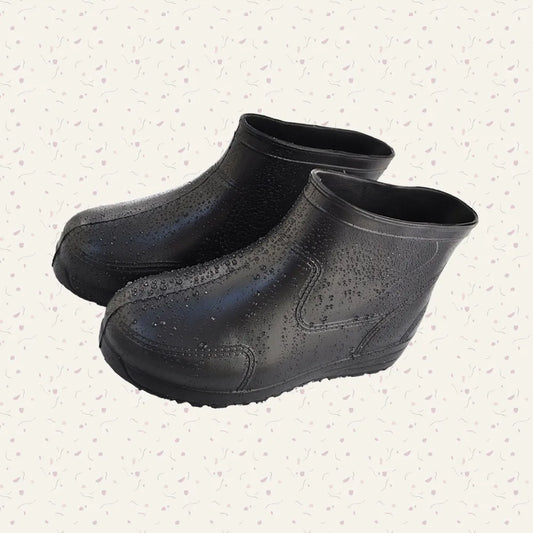 1 Pair Antiskid Rain Shoes Acid Alkali Resistant Low Canister Boots Size Thick Heel Non Slip Wear Resistant Rain Boots