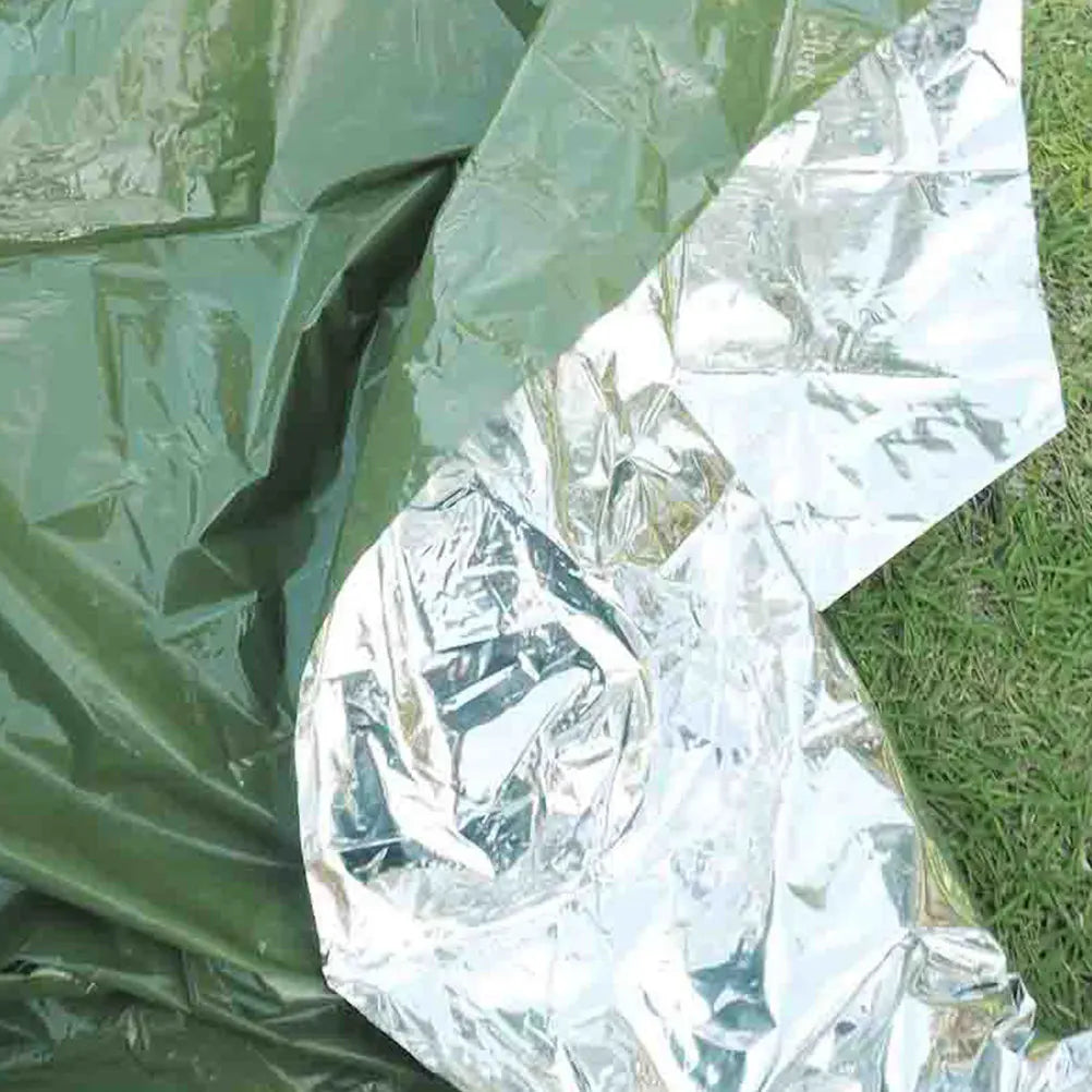 3Pcs Survival Emergency Blanket Outdoor Camping Thermal Reflective Insulation Blanket First Aid Camping Covering Sheet