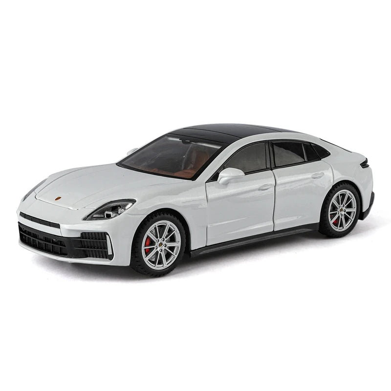 1:24 Simulate Porsche Panamera alloy car model, collect car doors that can be opened with sound and light, supercar ornaments