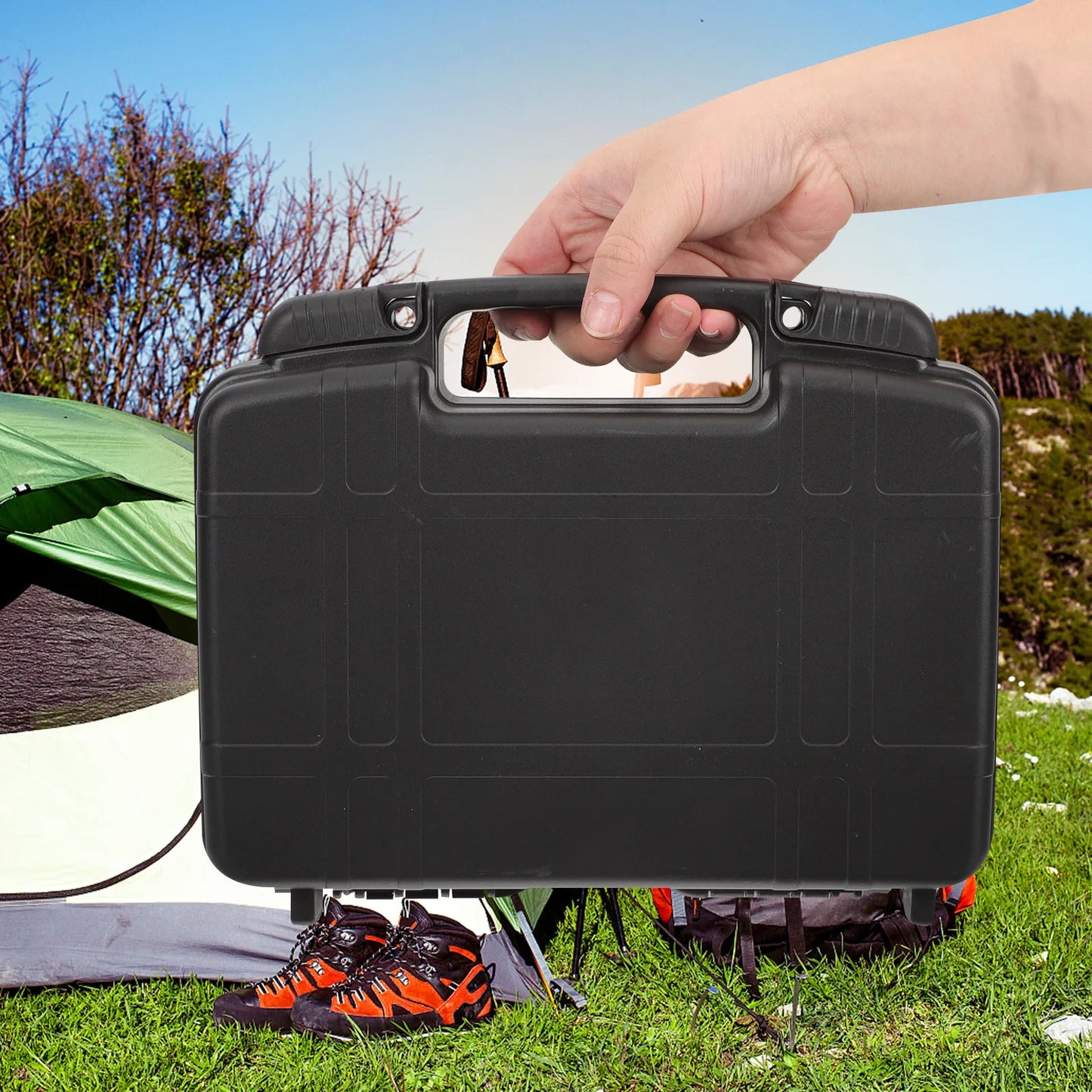 Wear-Resistant Survival Box Multi-Function Outdoor Tool Case Shockproof Waterproof Carrying Storage Container for Camping