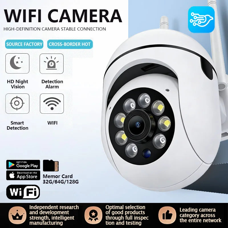 WiFi Home PTZ IP Camer Color Night Vision Wireless Surveillance Audio Auto Tracking Security CCTV Camer