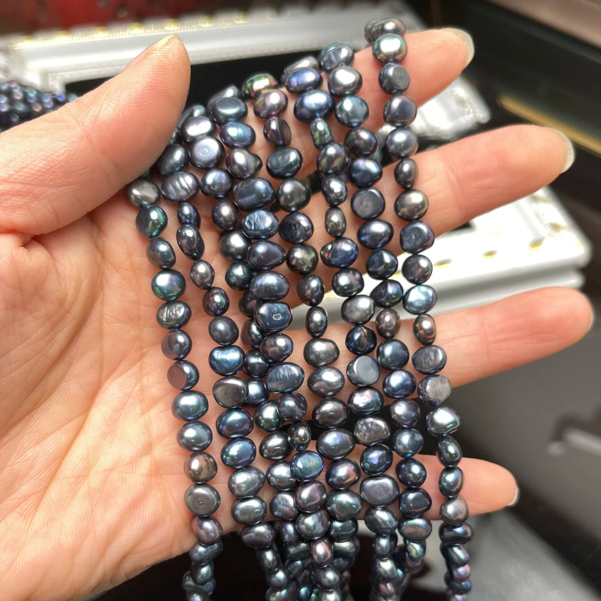 6-7-8mm Natural Freshwater Irregular Pearl Beads Double-Sided Loose Beads for DIY Jewelry Making Necklace Bracelet Accessories
