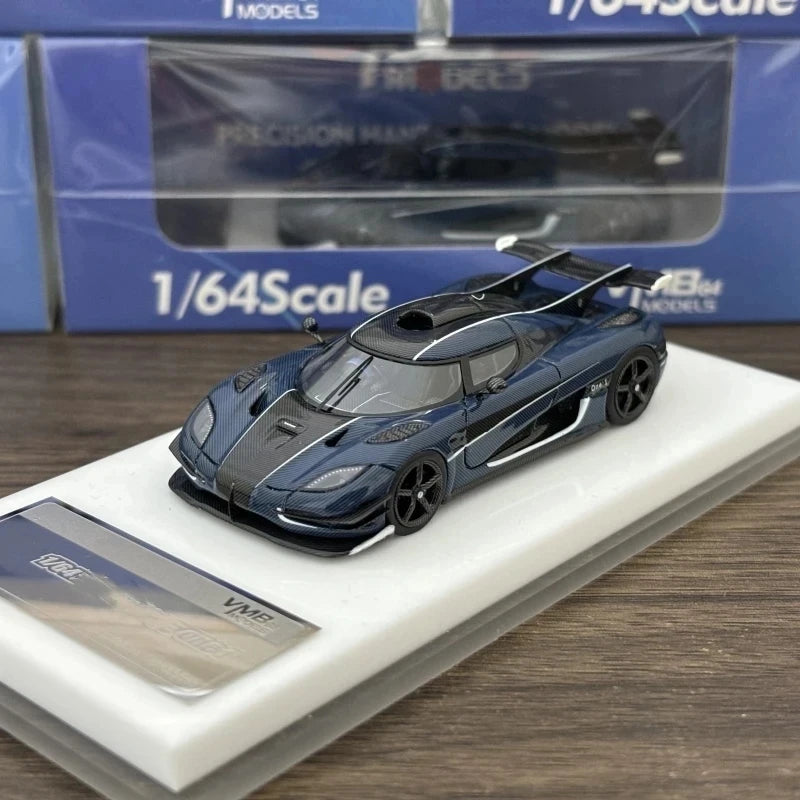 Ready stocks VMB 1/64 ONE1 Carbon Blue Collection Gift Scale Model Car
