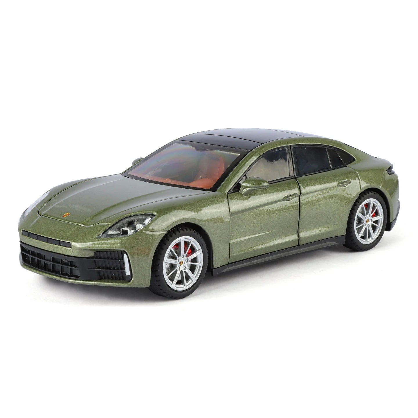 1:24 Simulate Porsche Panamera alloy car model, collect car doors that can be opened with sound and light, supercar ornaments