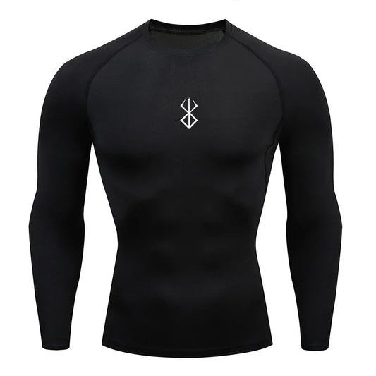 2026 Level 4 New Anime Boys' Compression Shirt Fitness Sports Running Tight Sports T-shirt Sports Training Quick drying Top
