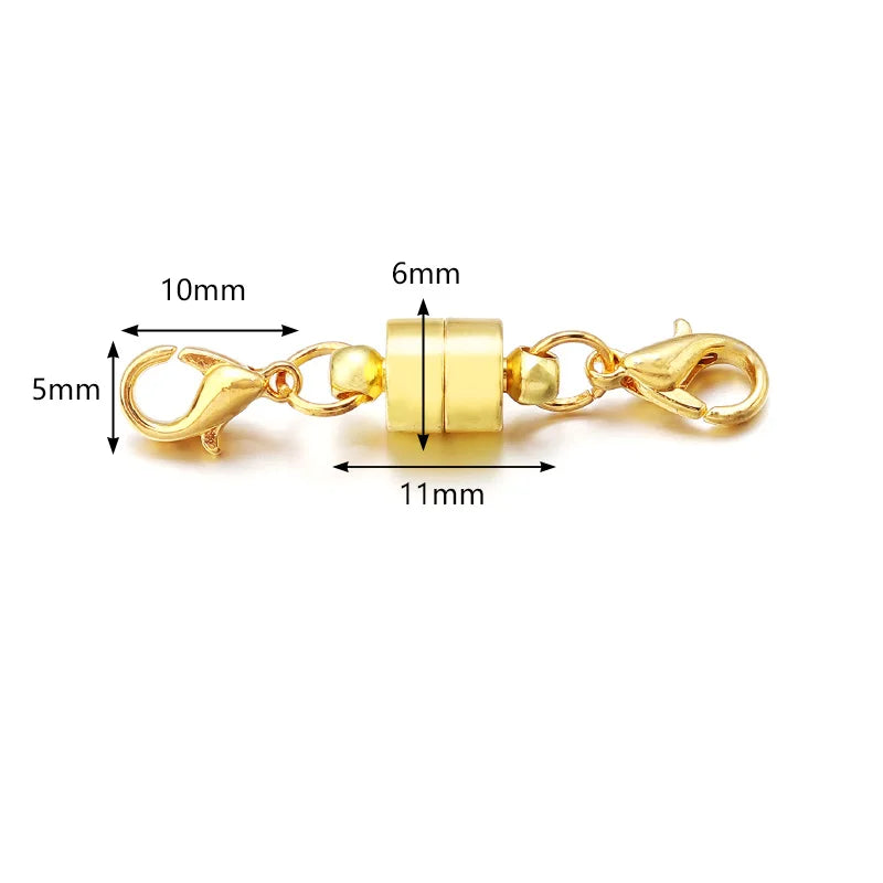 5Sets/Lot Magnetic Clasps With Lobster Clasps For Jewelry Making DIY Bracelet Necklace Magnet Clasp Connector Buckle Fasteners