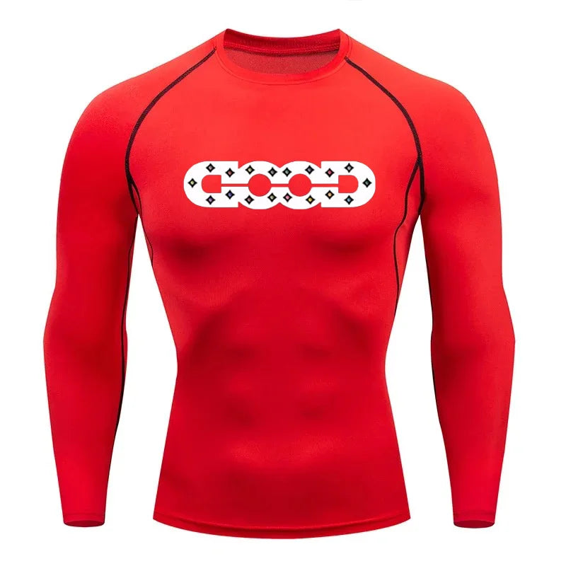 Men's Tight T-Shirt Running Compression Compression T Shirt Gym Fitness Jogging Long Sleeve Male Casual Shirt Tops
