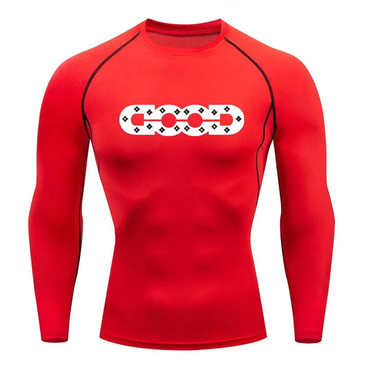 Men's Tight T-Shirt Running Compression Compression T Shirt Gym Fitness Jogging Long Sleeve Male Casual Shirt Tops