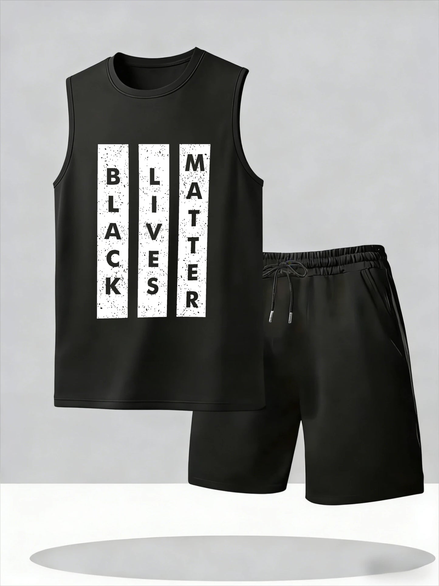 Men's Tank Top Sets 2026 Summer Thin Quick Dry Two-piece sets Tracksuit men Breathable  sports oversize beach seaside crewneck