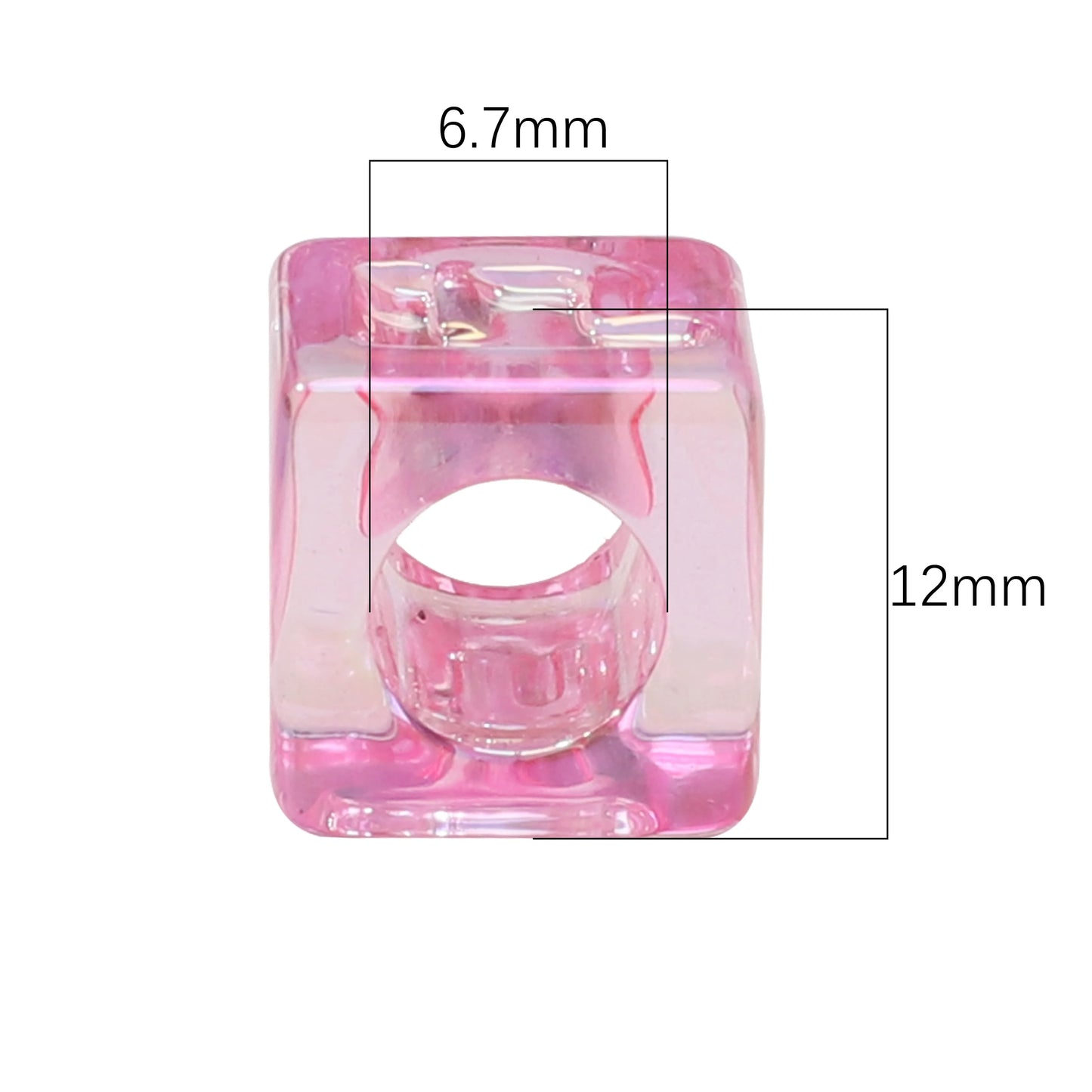 10Pcs beading Colorful Clear Letter Beads Acrylic UV Letter Beads Spacer Beads Girls Gifts Jewelry Making DIY Accessories