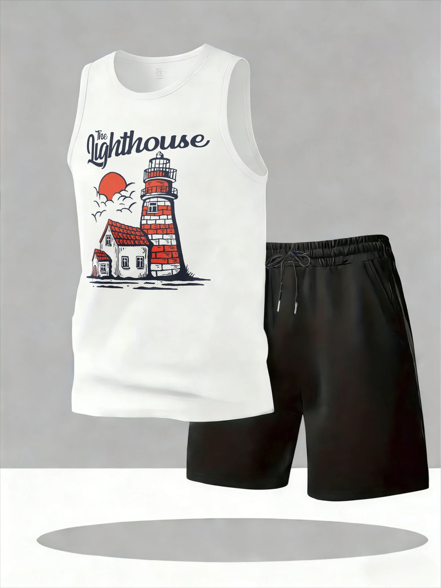Men's Tank Top Sets 2026 Summer Quick drying Sportswear running sports oversize  beach crewneck Breathable drip clothing