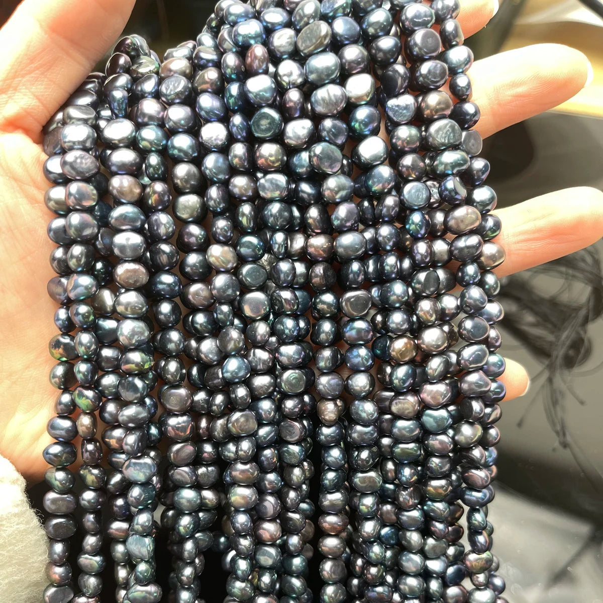 6-7-8mm Natural Freshwater Irregular Pearl Beads Double-Sided Loose Beads for DIY Jewelry Making Necklace Bracelet Accessories