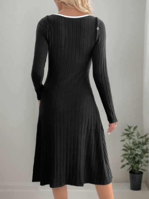 Munsieur Women's 2pc. Slit Wide Strap Dress and Detachable Sleeves