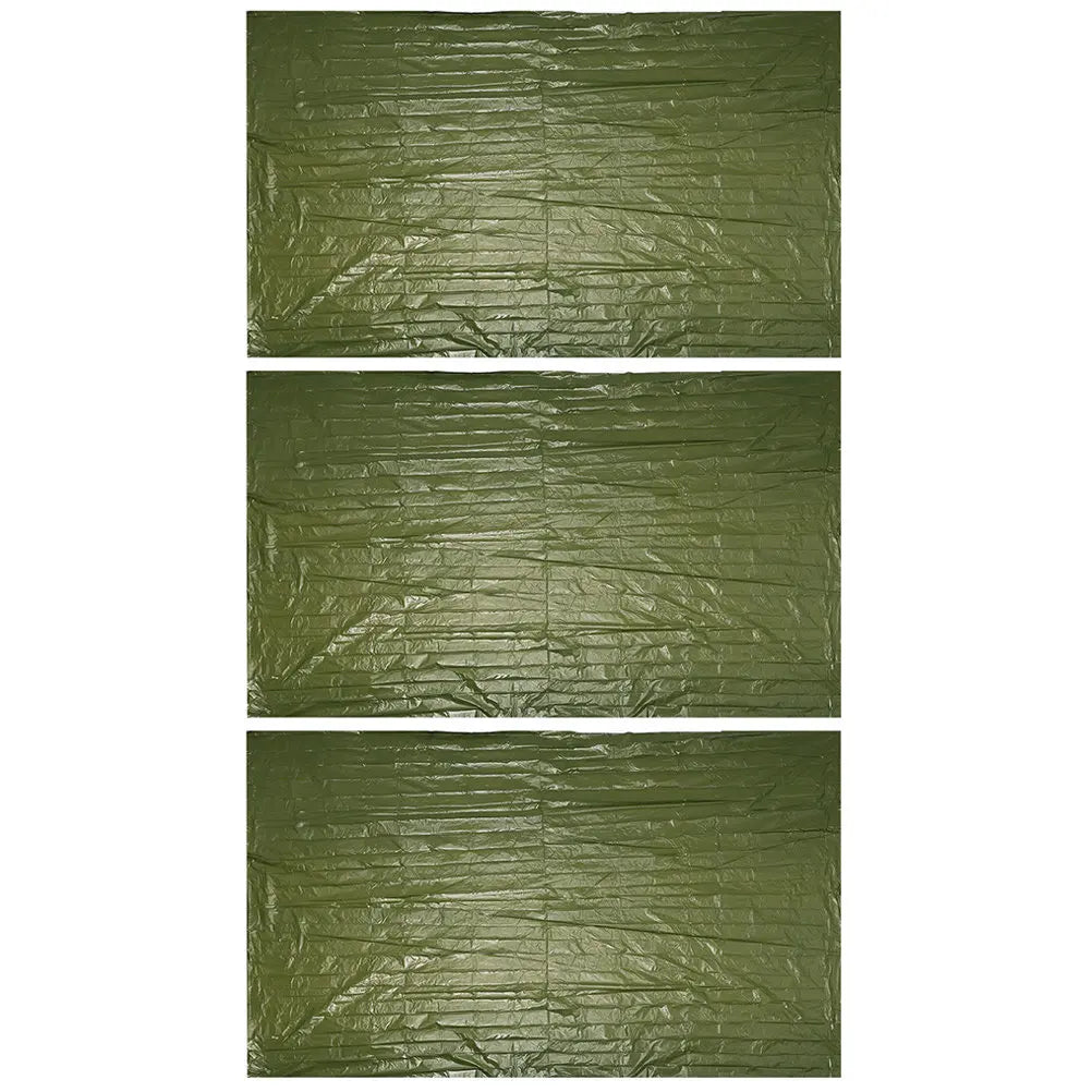 3Pcs Survival Emergency Blanket Outdoor Camping Thermal Reflective Insulation Blanket First Aid Camping Covering Sheet
